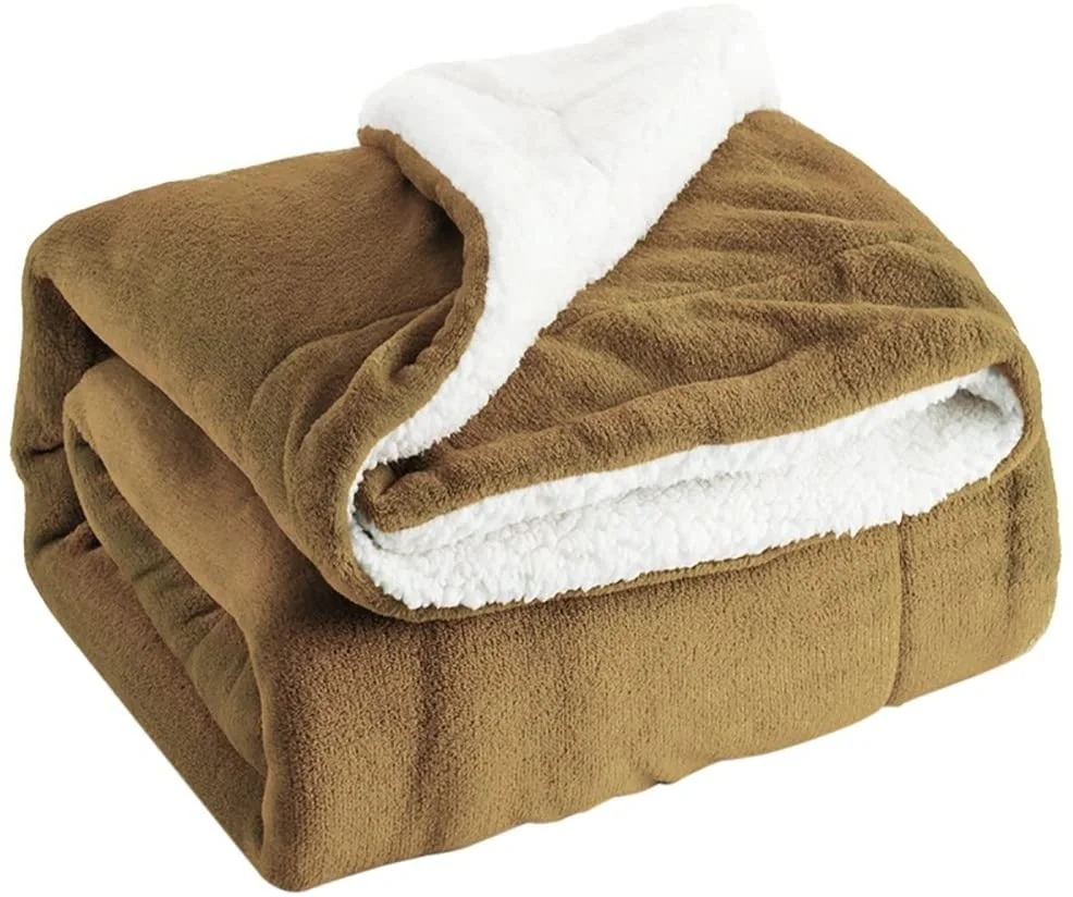 

Одеяло Sherpa, бесплатный образец, Двухслойное Фланелевое полиэфирное одеяло для зимы