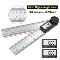 digital protractor angle ruler 200mm 8 inch angle finder meter stainless steel 360 degree goniometer inclinometer