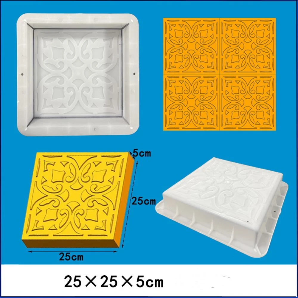 Новинка 25 см кирпич для дорожек цветной Пластиковая форма пропускаемая