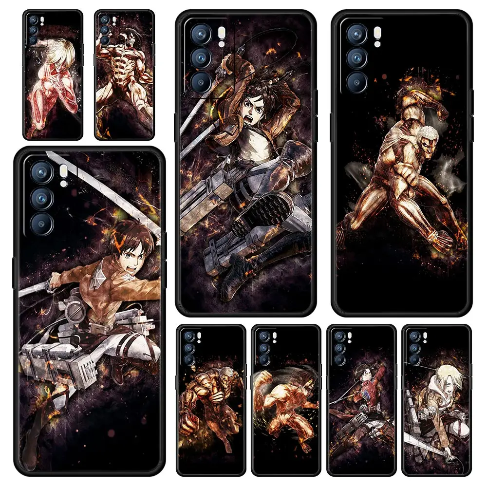

Attack on Titan Animal For Oppo A54 Phone Case Reno7 SE Reno6 Pro Plus 5G Find X5 A53 A52 A9 2020 A95 A16 A76 A74 A15 A12 Cover