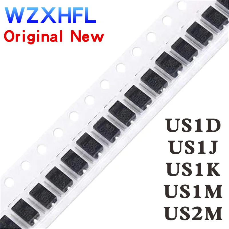 100 шт. Новый выпрямительный диод US1D US1J US1K US1M US2M SMA HER103 HER107 HER207 UF4005 UF4006 SMD 1A 2A 600V 800V 1000V