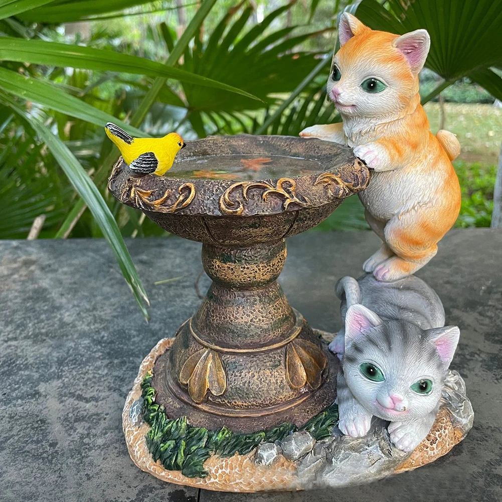 

Crafts Outdoor Art Patio Lawn Figurine Flowerbed Swimming Pool Solar Garden Statue With LED Light Yard Balcony Resin