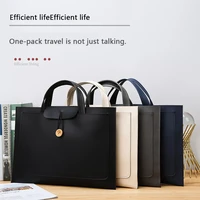laptop bag waterproof and dustproof leather laptop bag stylish 14 inch laptop bag handbag ladies men briefcases