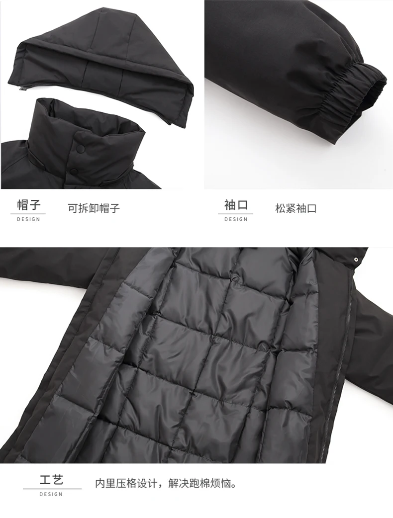 Mingmingxi Mid-length Cotton-padded Jacket 2022 New Coat Women's Winter Korean Sports Style Cotton-padded Jacket Parker