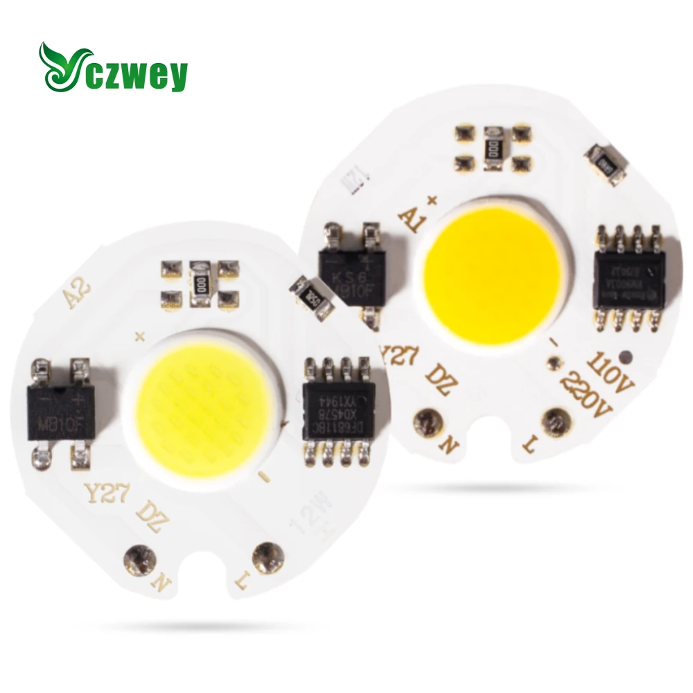 

3W 5W 7W 10W 12W LED COB lamp Bead AC 220V IP65 Smart IC No Need Driver DIY Flood light Led Bulb Spotlight Outdoor Chip Lamp