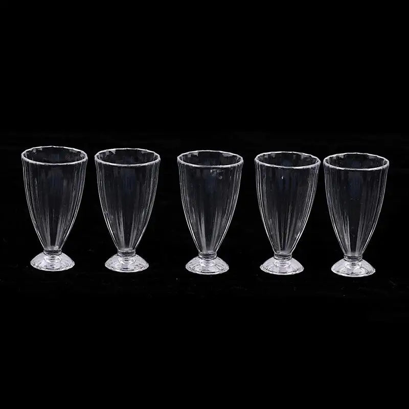 

5Pcs/set 1:12 Dollhouse Miniature Wine Juice Cups Dollhouse Kitchen Tableware Dollhouse Decoration Water Cup for Doll Child Toy