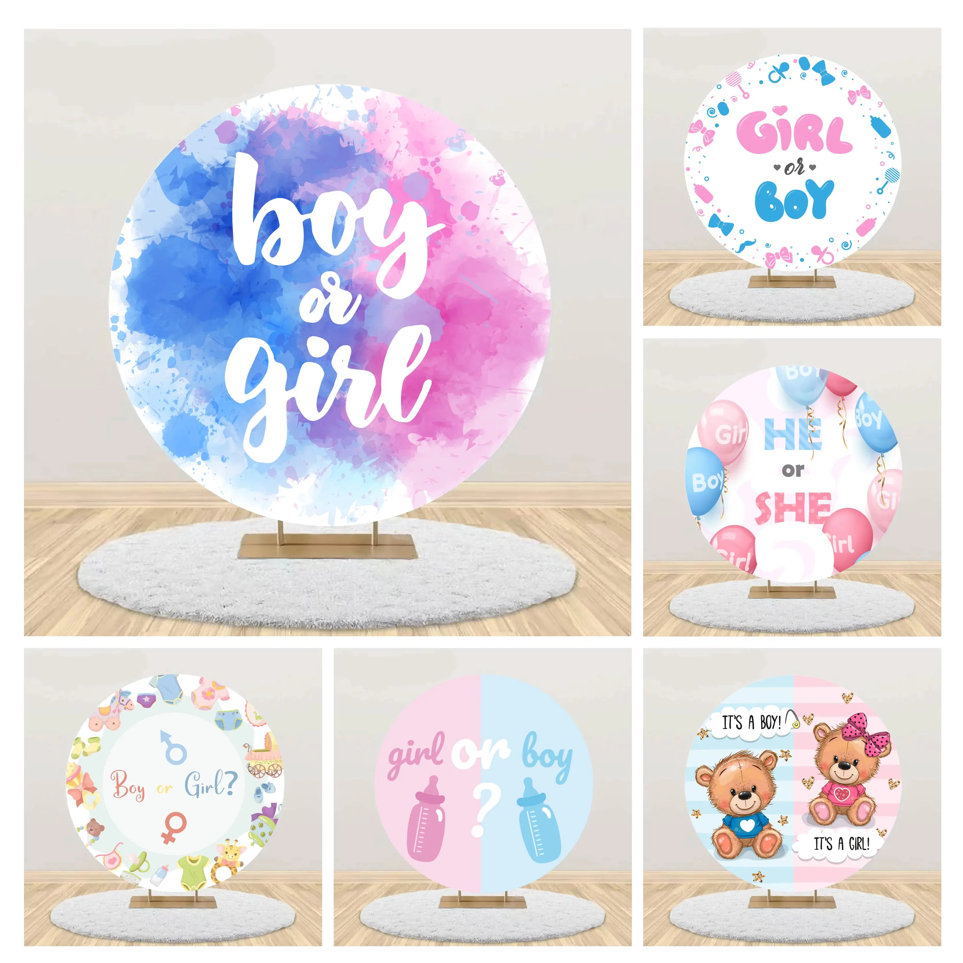 Фон для фотосъемки с изображением круга мальчика или девочки