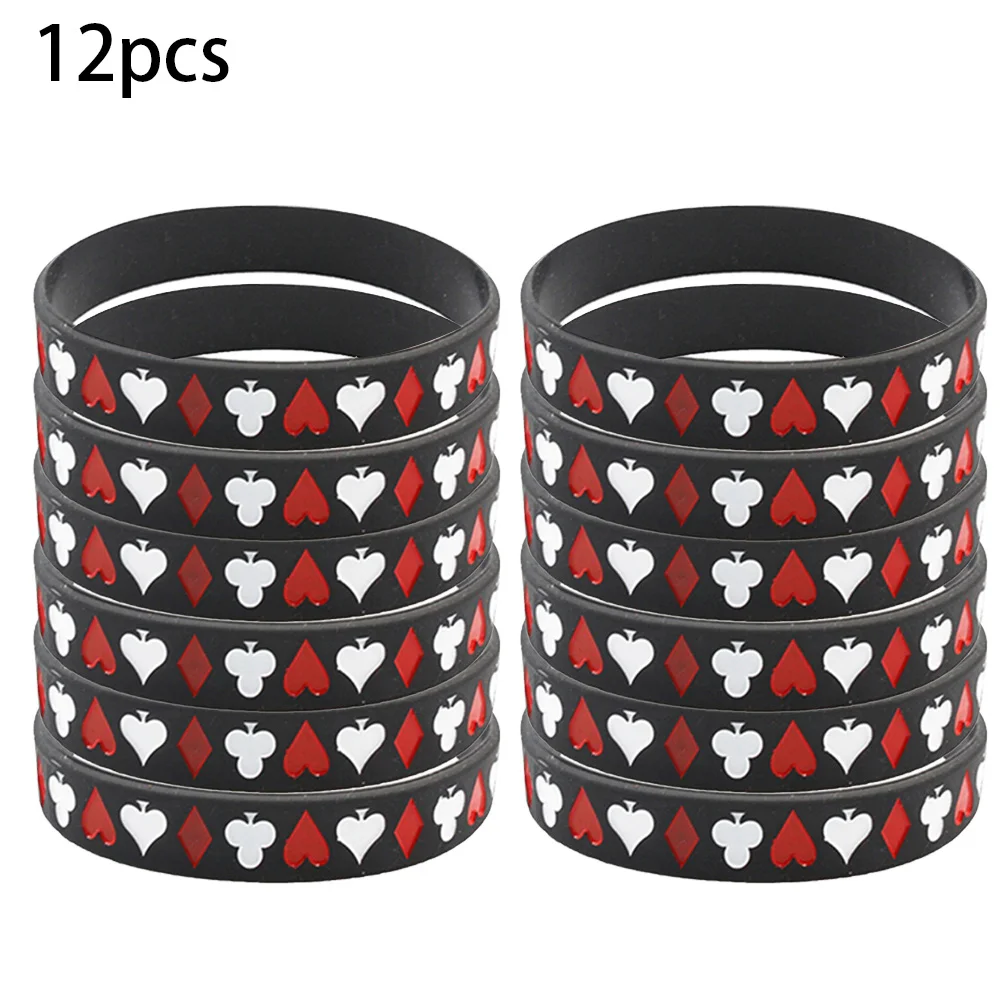 

Силиконовые браслеты покерный клуб 12 штук