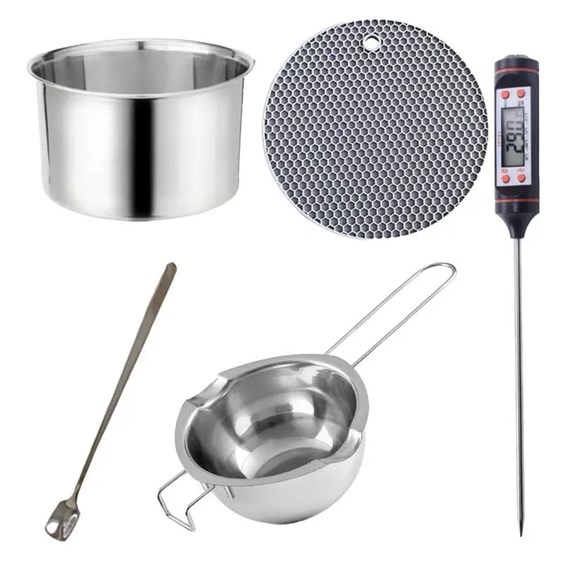 

Chocolate Melting Pot Stainless Steel Double Boiler Dish Heat Resistant Long Handle Pot For Melting Chocolate Candle Melt Tool