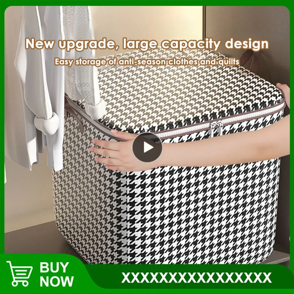 

Quilt Bins Container Houseware Fabric Storage Boxes Space Saving Bag Large Capacity With Lids Clothes Organizers