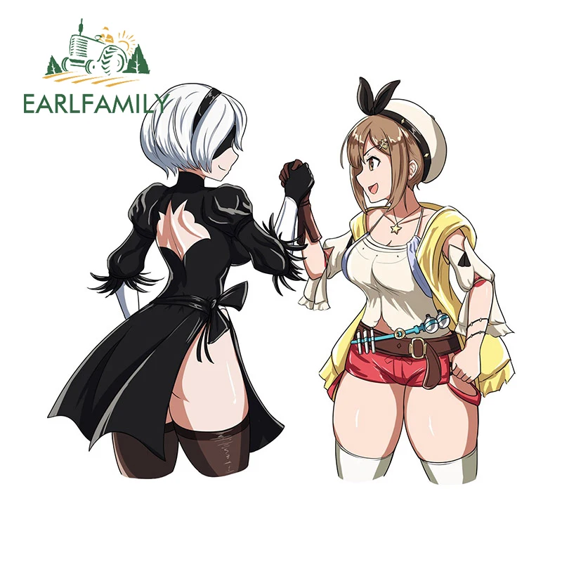 

EARLFAMILY 13cm x 11.3cm for Nier And Reisalin Stout Car Sticker Waterproof Motorcycle Decal ATV Auto Amusing Caravan Laptop JDM