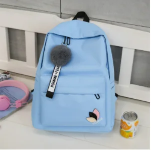 

Women Backpack Brand Designer Simple Fashion Light Cheap Small Canvas Schoolbag Middle School Student Couple Backpack