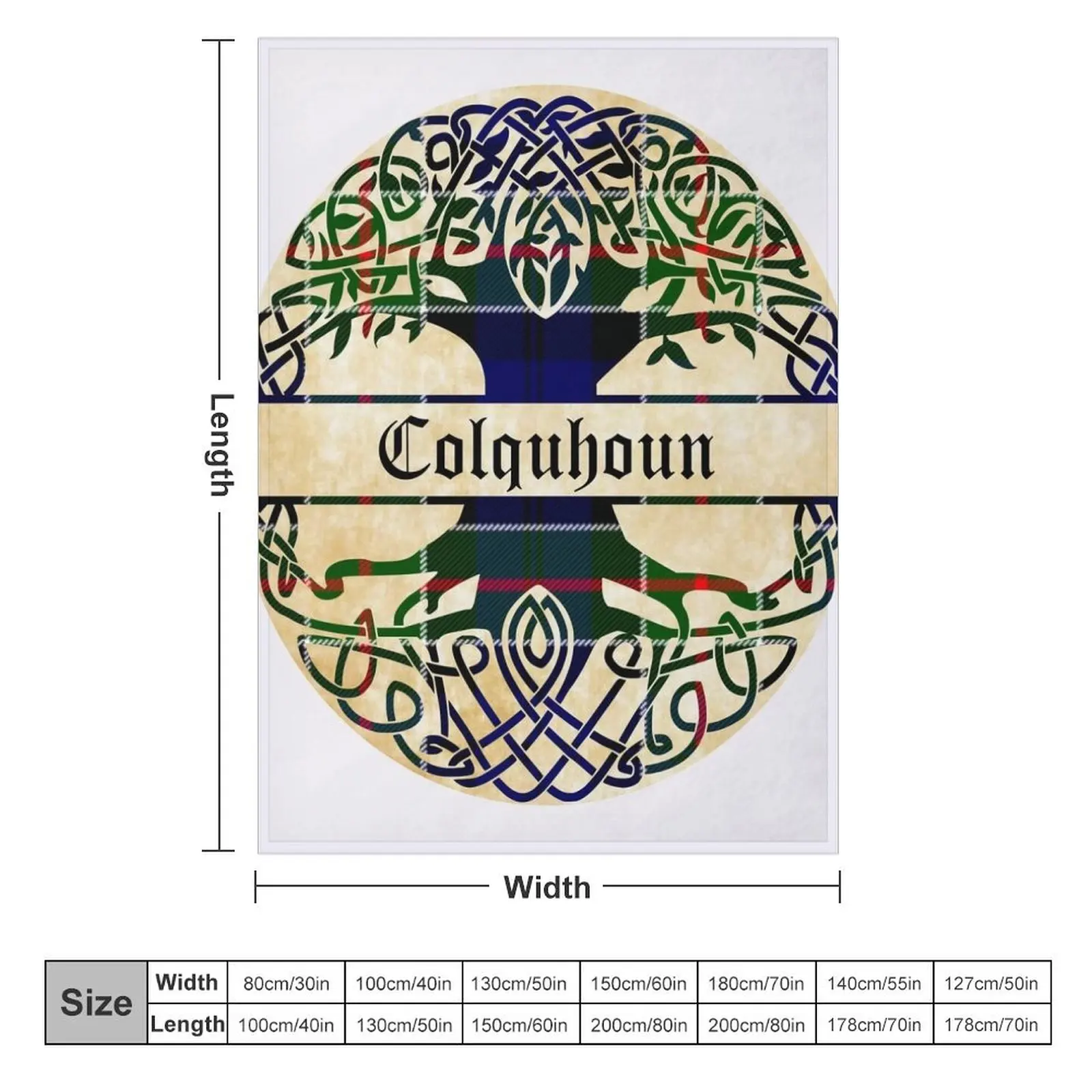 Одеяло из шотландского татарского дерева жизни забавный подарок