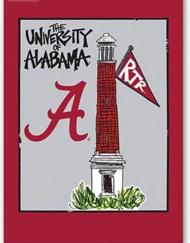 Садовый флаг Университета Алабамы 12 x 18 дюймов с луной магнолии НОВЫЙ A2
