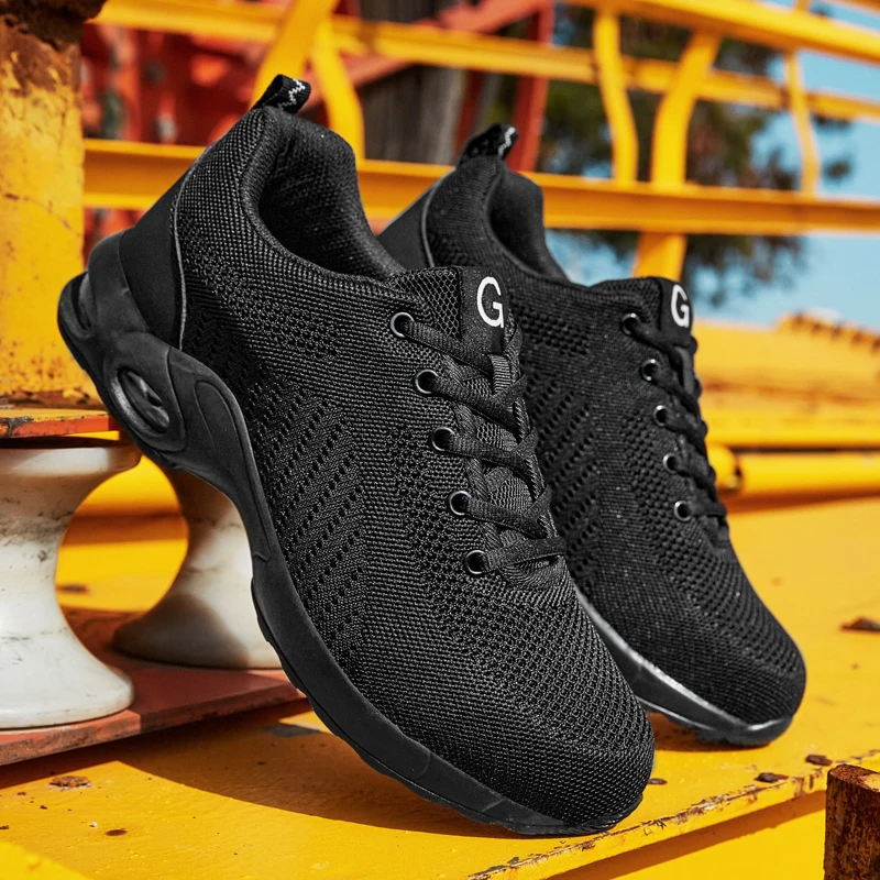 

Men Work Safety Shoes Anti-puncture Working Sneakers Male Indestructible Work Shoes Men Boots Lightweight Men Shoes Safety Boots