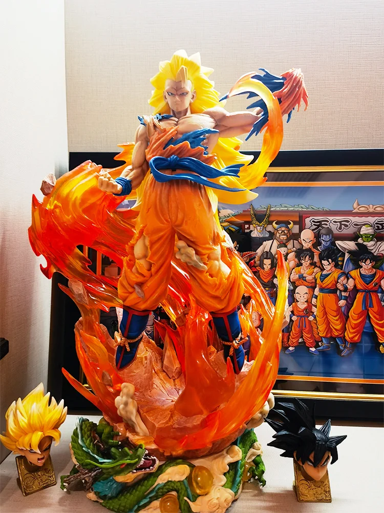 Dragon Ball Series Gk Ls Super Saiyan Sun Wukong 46 см Статуя Большая сцена Световая фигурка Фигурка
