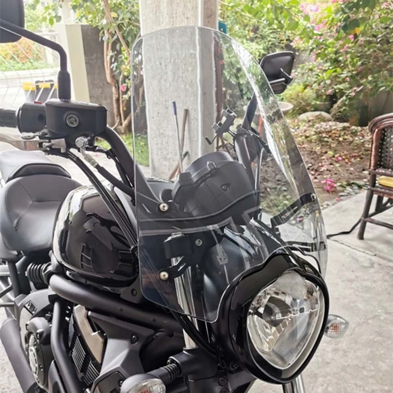 Ветрозащитный экран для мотоцикла Kawasaki Vulcan S650 VN650 EN650 2015-2021 с кронштейном