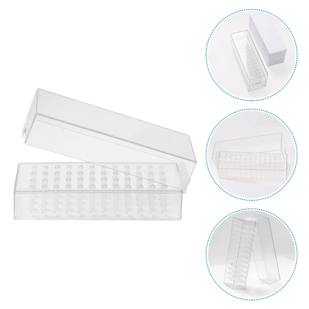 

Nail Drill Box Manicure Bit Bits Case Holder Grinding Head Organizer Storage Tool Display Kit Container Stand Polishing Tools