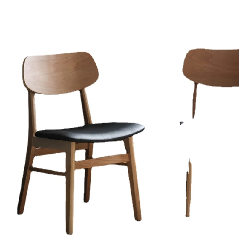 

Zc Nordic Expression Guan Solid Wood Dining Chair with Backrest