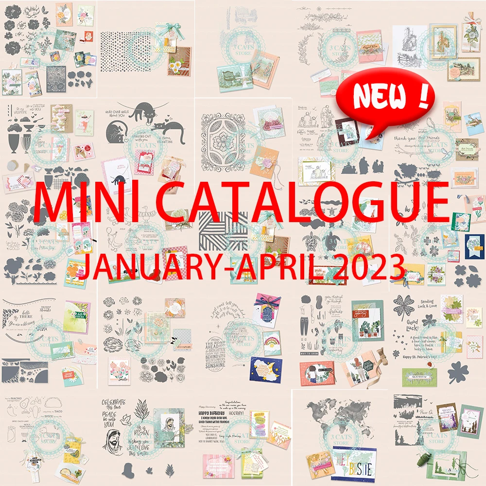 Mini Catalogue de fleurs de janvier à avril 2023  nouveaux ensembles de timbres clairs et de