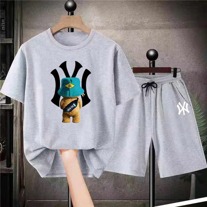 Bear Luxury Short Sets Cotton Mens Designer Clothes Oversized Women Comfy T-shirt Shorts Brand Outfit Fashion Hip Hop Streetwear