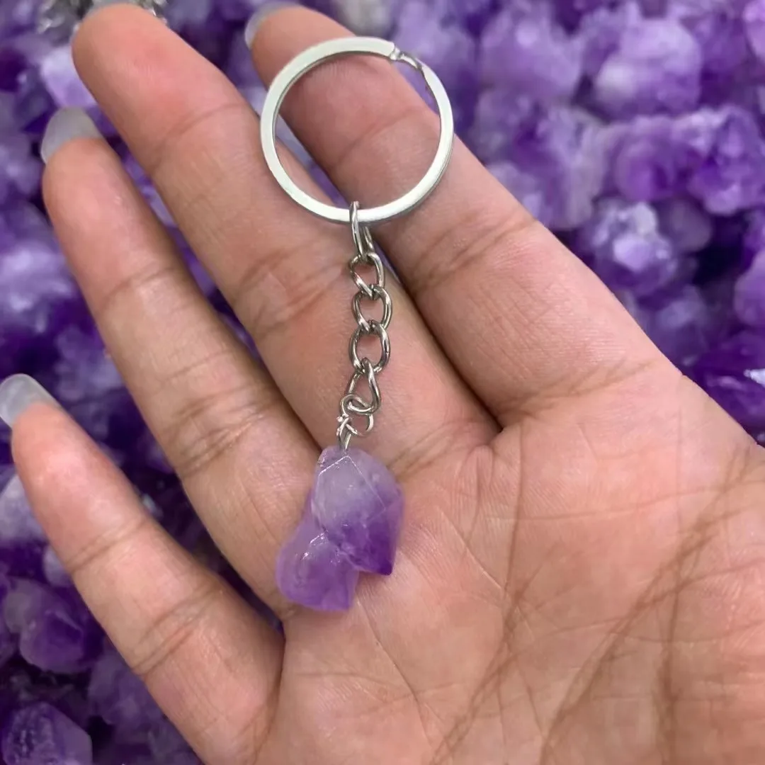 10 шт. натуральные грубые фиолетовые хрустальные бусины подвеска минеральная