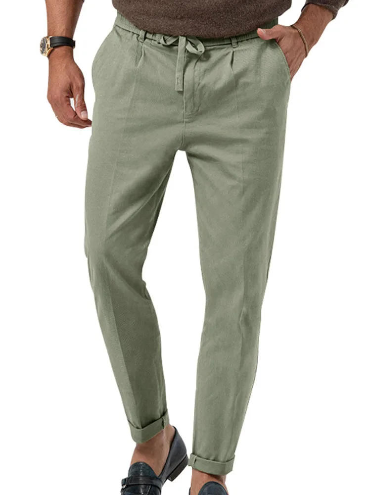 

Men's Business Casual Pants, Solid Color Spring and Autumn Trousers