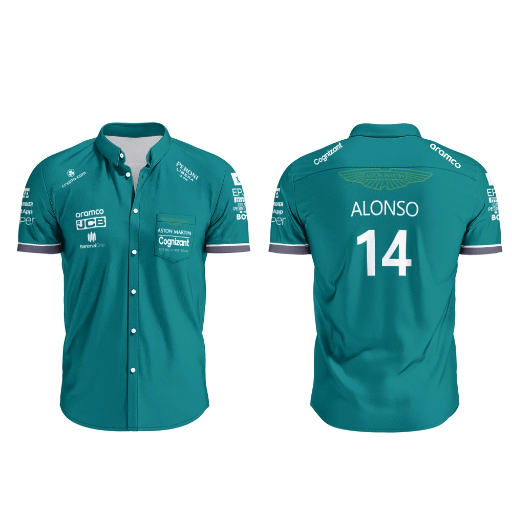 Aston Martin 2023 F1 Team T-shirts, Spanish Racing Driver Fernando Alonso 14 and STROLL 18 Hot Sale Oversized shirts