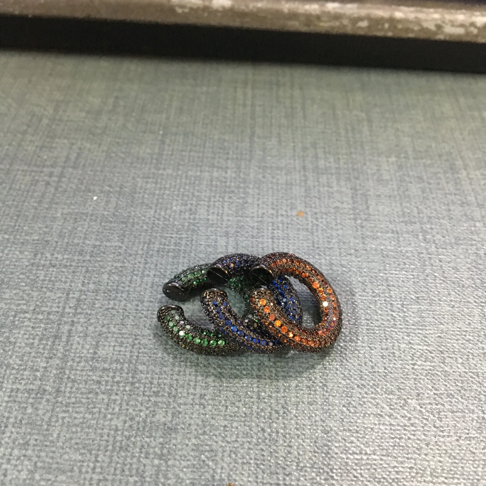 Круглые латунные серьги в стиле хип-хоп 3 цвета