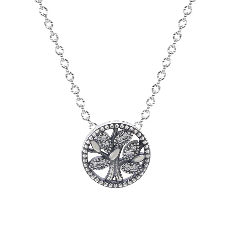 

Ожерелье женское из серебра пробы с деревом любви