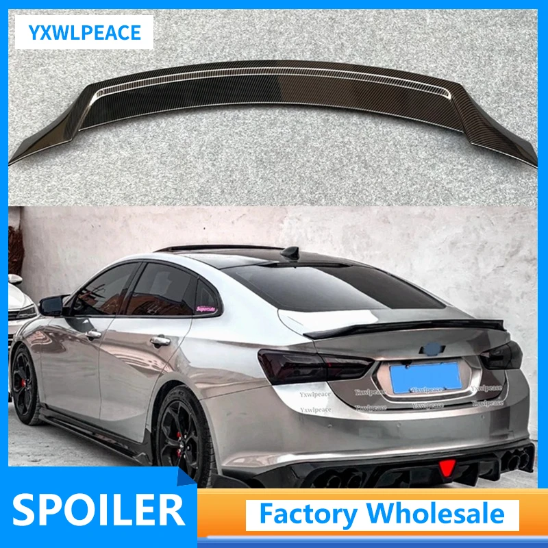 

R стиль ABS пластиковый задний спойлер на крышку багажника автомобильные аксессуары для Chevrolet Malibu XL 2016 2017 2018 2019 2020 2021 2022