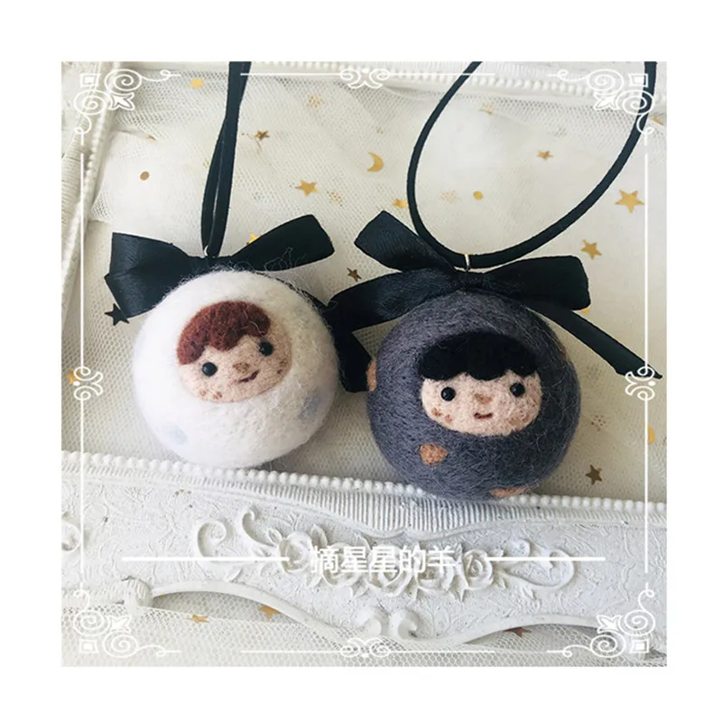 

The doll lovers pendant wool needlepoint kit wool felt needle felting pendant craft needlecraft DIY handmade