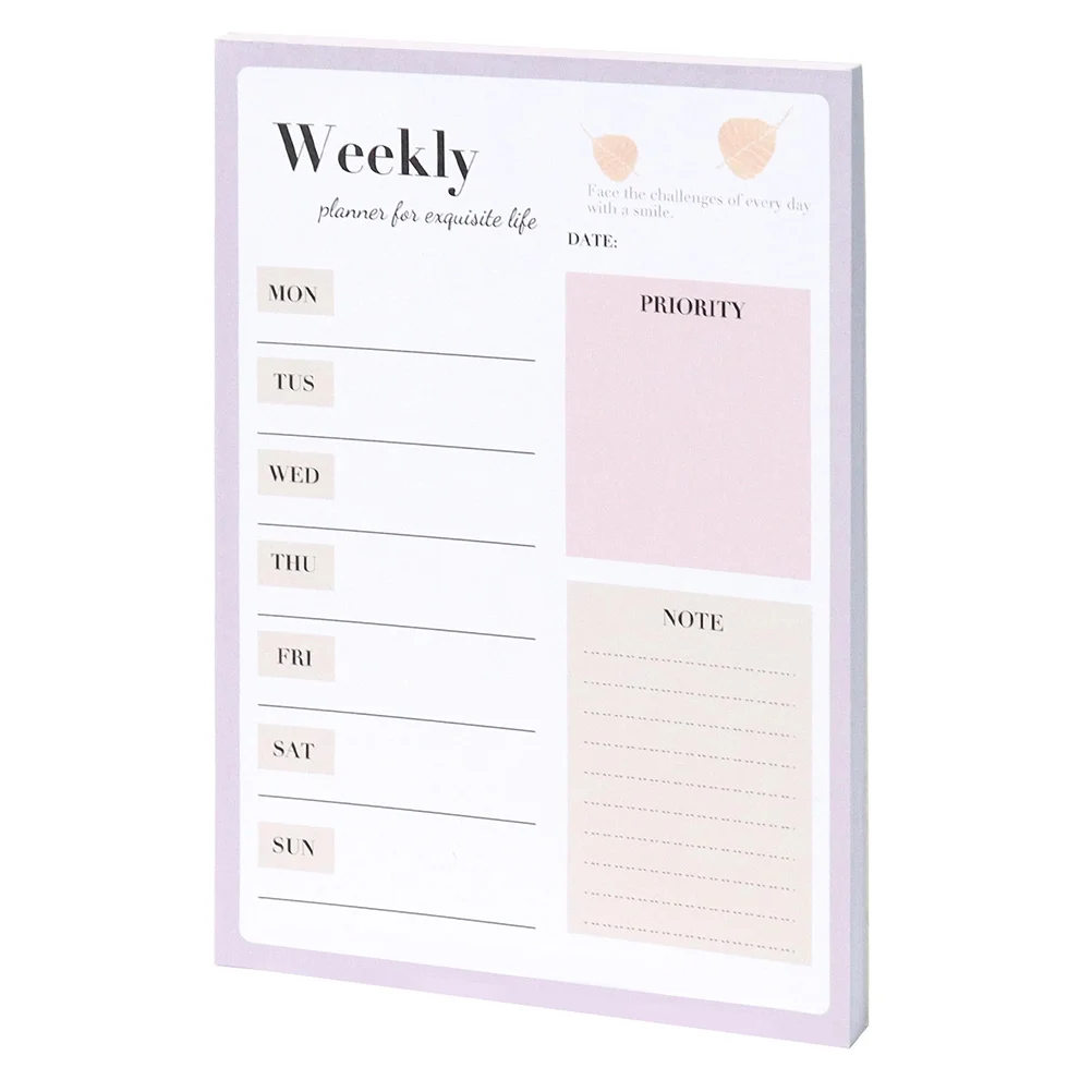 

Weekly Notepad Pad Memo Planning Plan Planner Schedule Tear Off Daily Notebook Paper Notes Notepads Meal Mont Do Sheets List