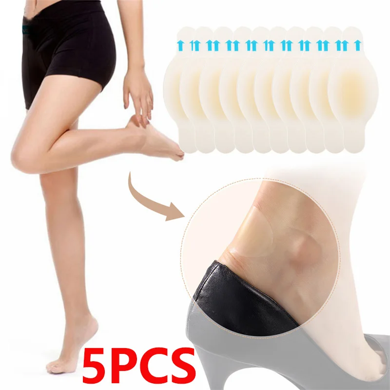 5PCS Gel Shoes Stickers Soft Hydrocolloid Pads Relief Pain Blisters Bunions Corns Calluses Friction Pressure Heel Pain Patch