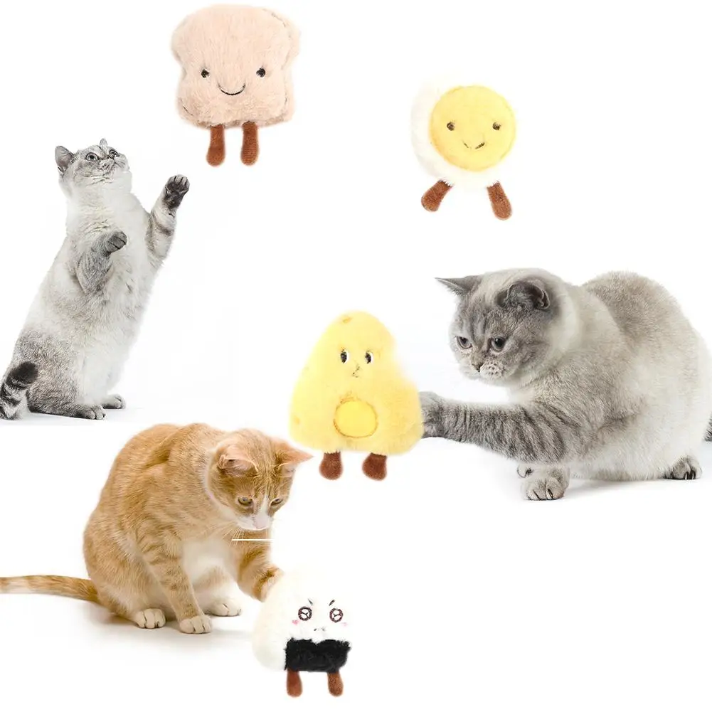

Cute Plush Toys Breakfast Series Cat Chewing Companion Toy Vent Cartoon Doll