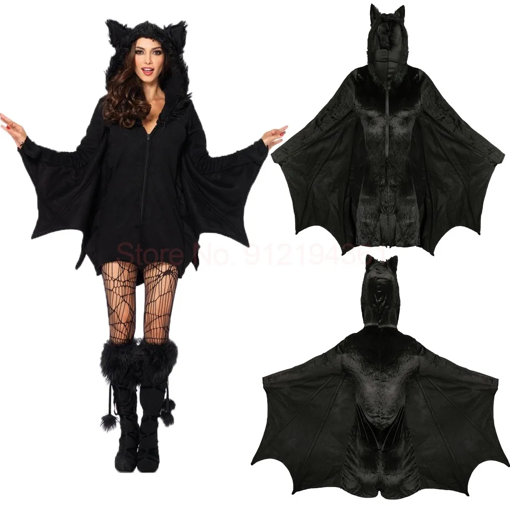 Женский костюм летучая мышь большого размера на Хэллоуин взрослый Косплей