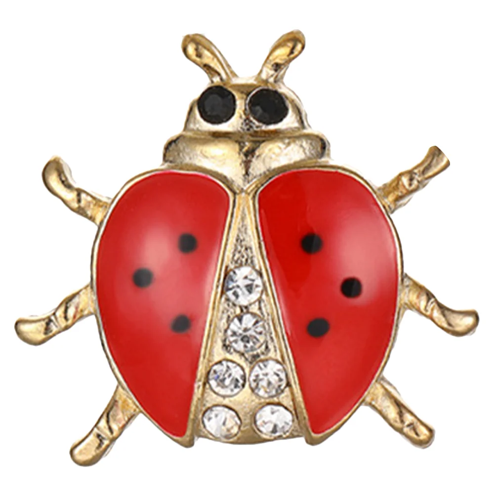 

Dresses Women Fashion Ladybug Brooch Clothes Brooches Pin Backpack Decorate 2.7x2.4CM Rhinestone Lapel Alloy Miss