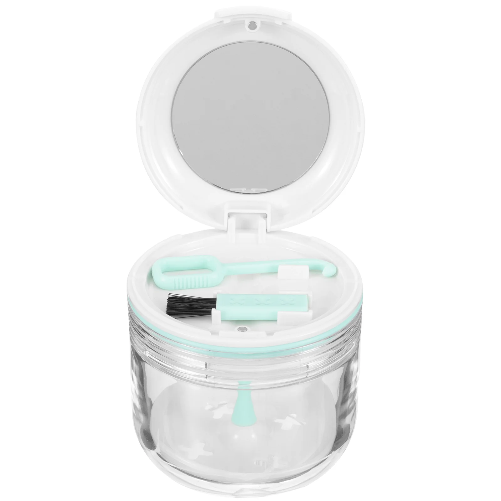 

Desktop Stand Retainer Box Teeth Storage Holder Travel Container Cup Bath Brace Drain Cleaner False Dentures Lid Wash Bracket