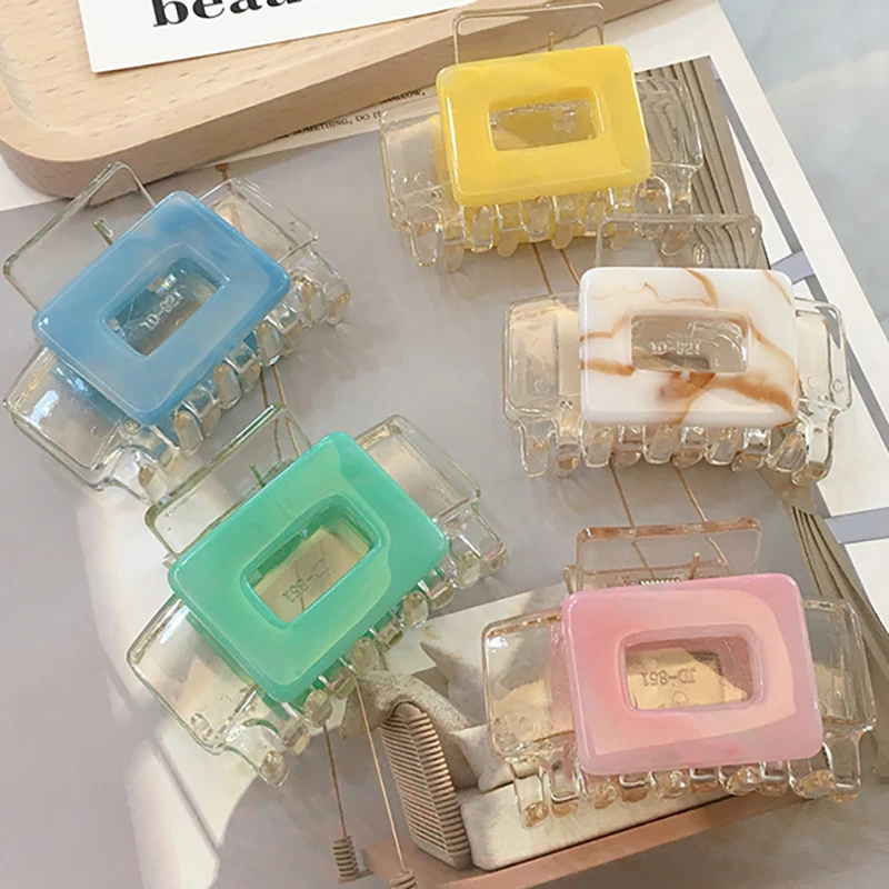 

Romantic Cute Candy Color Hair Clip for Women Hairclips Acrylic Claw Clip Japanese Hair Accessories for Girl Wholesale Hairwear