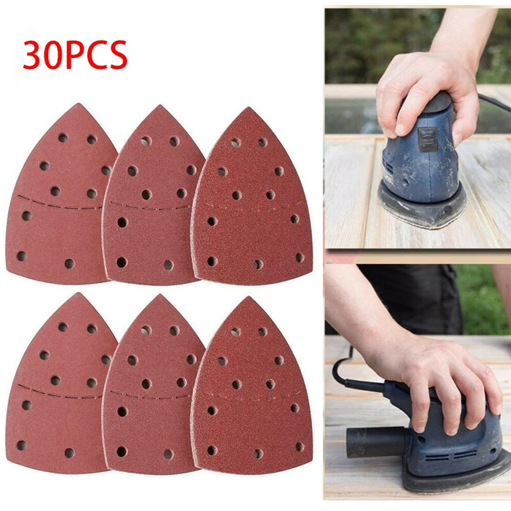 

30Pcs Sanding Sheets Aluminium Oxide 11 Holes 40-240# Power Tool Accessories For MKT DTM51Z DW DWE315KT DW DCS355M1-GB