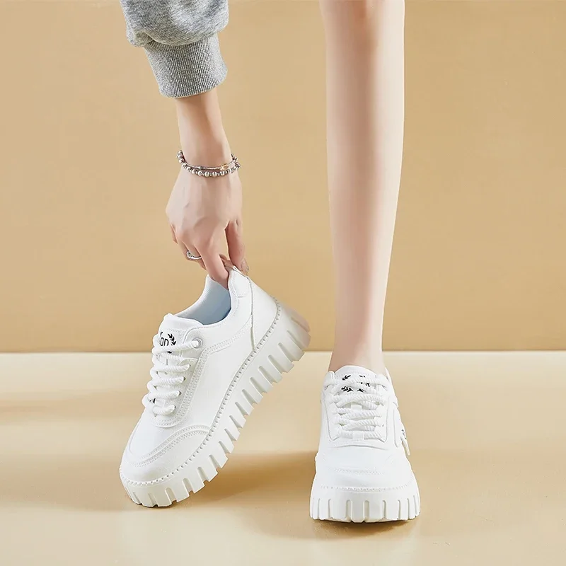 Женская Повседневная Спортивная Обувь. Уличная Обувь На Толстой Подошве С Мягкой