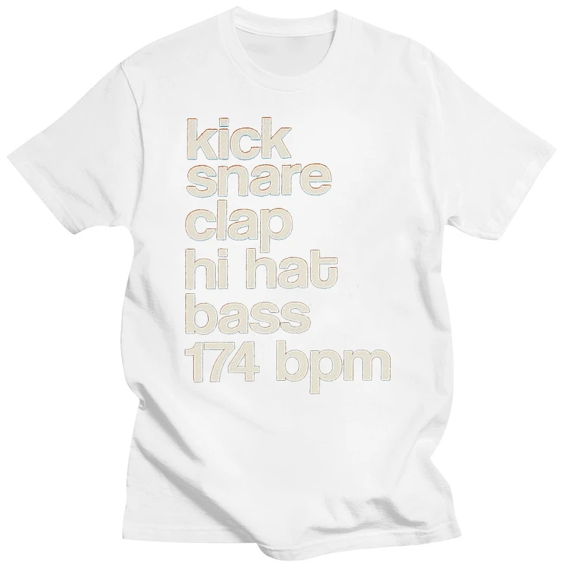 

DJ T Shirt Kick Snare 174 Drum and Bass & Amen Music 808 Junglist Dubstep Mens Funny Short Sleeve Cotton T-Shirts