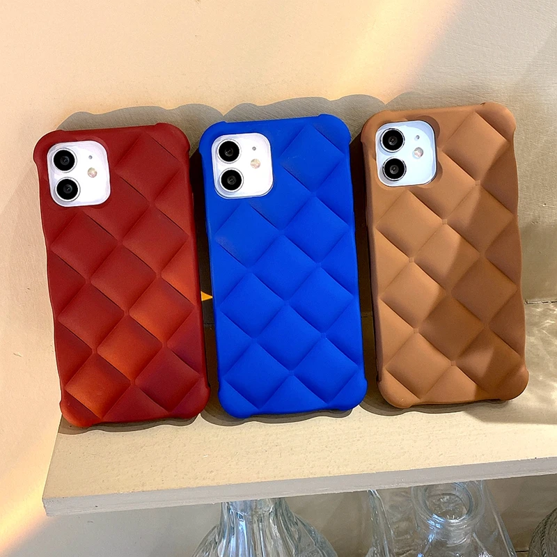 

Soft Matte Down Jacket Phone Case For iPhone 11 12 13 Pro Max XS X XR 7 8 Plus Mini SE 2020 Shockproof Silicone Cases Cover