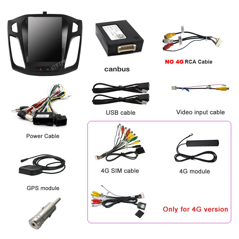 2 Din Android 10.0 Car Stereo Radio Multimedia Video Player For Ford Focus 3 Mk 2011 - 2019 Tesla Style Navigation Carplay |