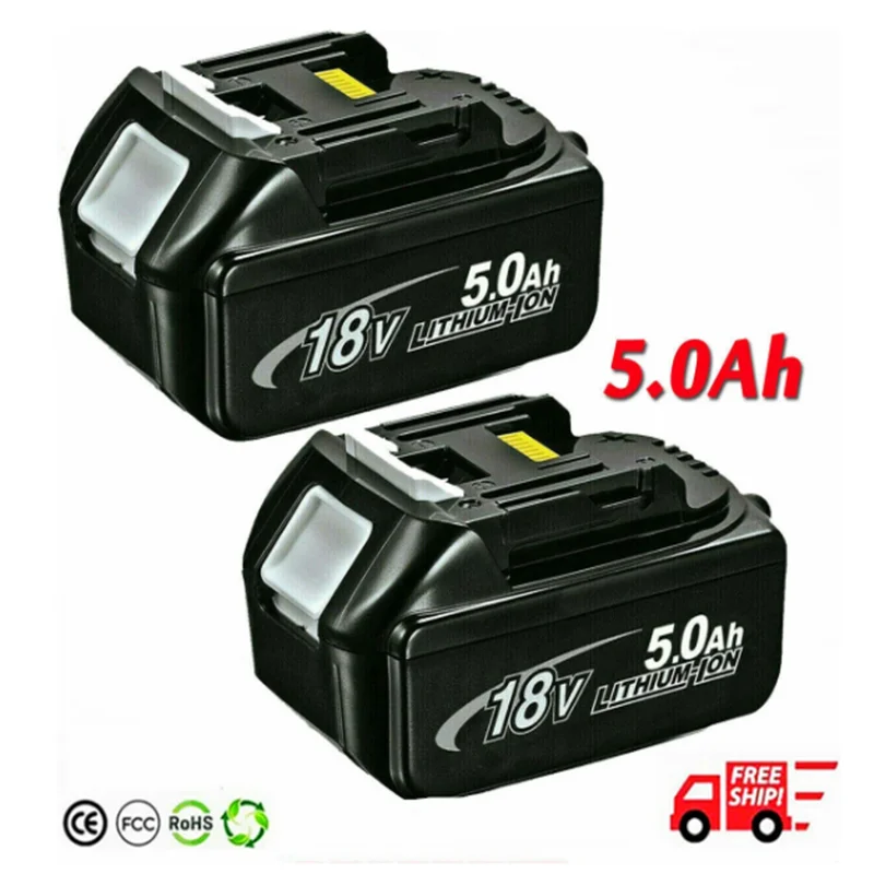 

1/2/3Pack BL1860 18V 5000mAh Rechargealbe Battery for Makita 18V BL1830B BL1860B BL1840B BL1815 LXT-400 18650 Makita 18v Battery