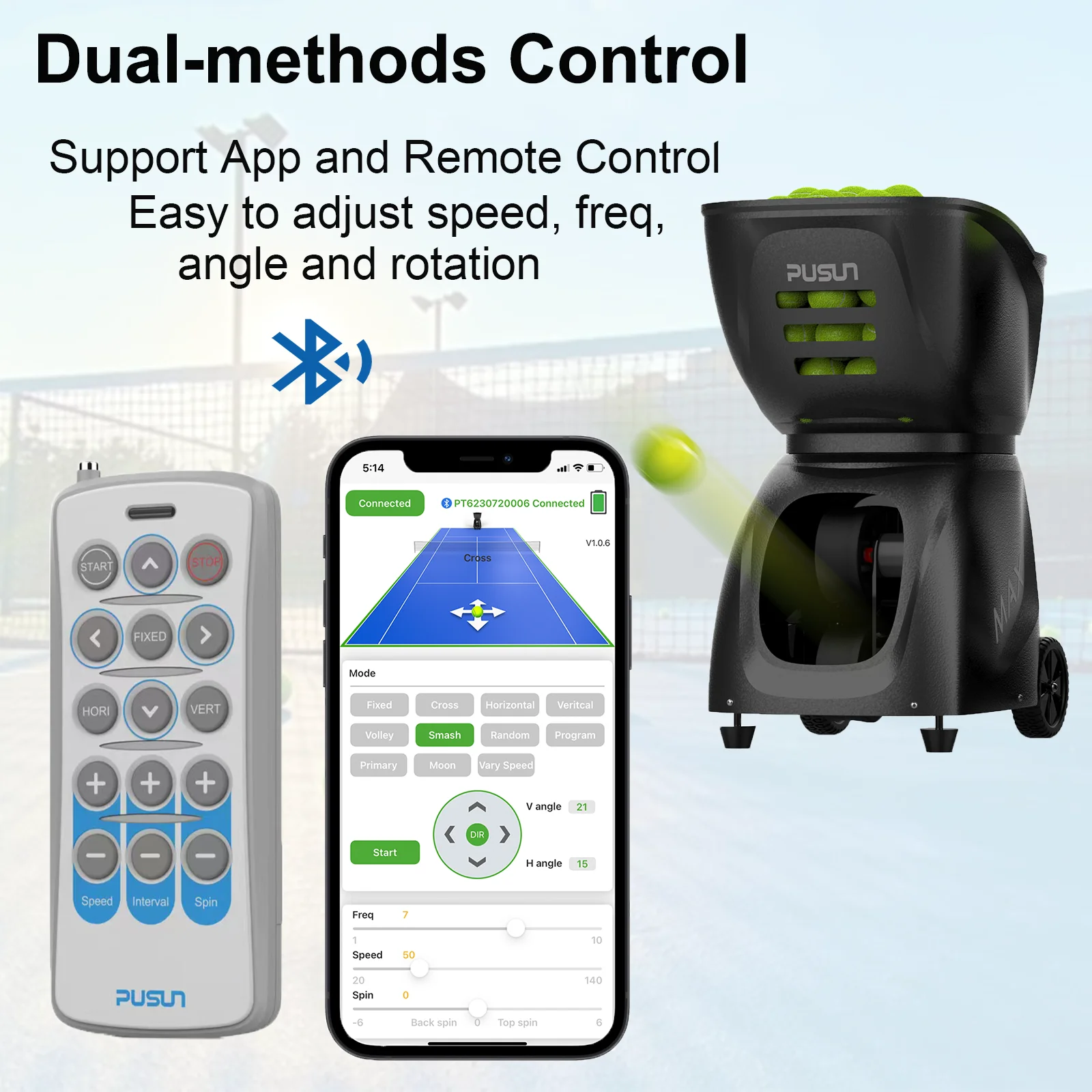 Машина для теннисных мячей тренажер профессиональных тренировок PT-Max C Hold145 + Balls