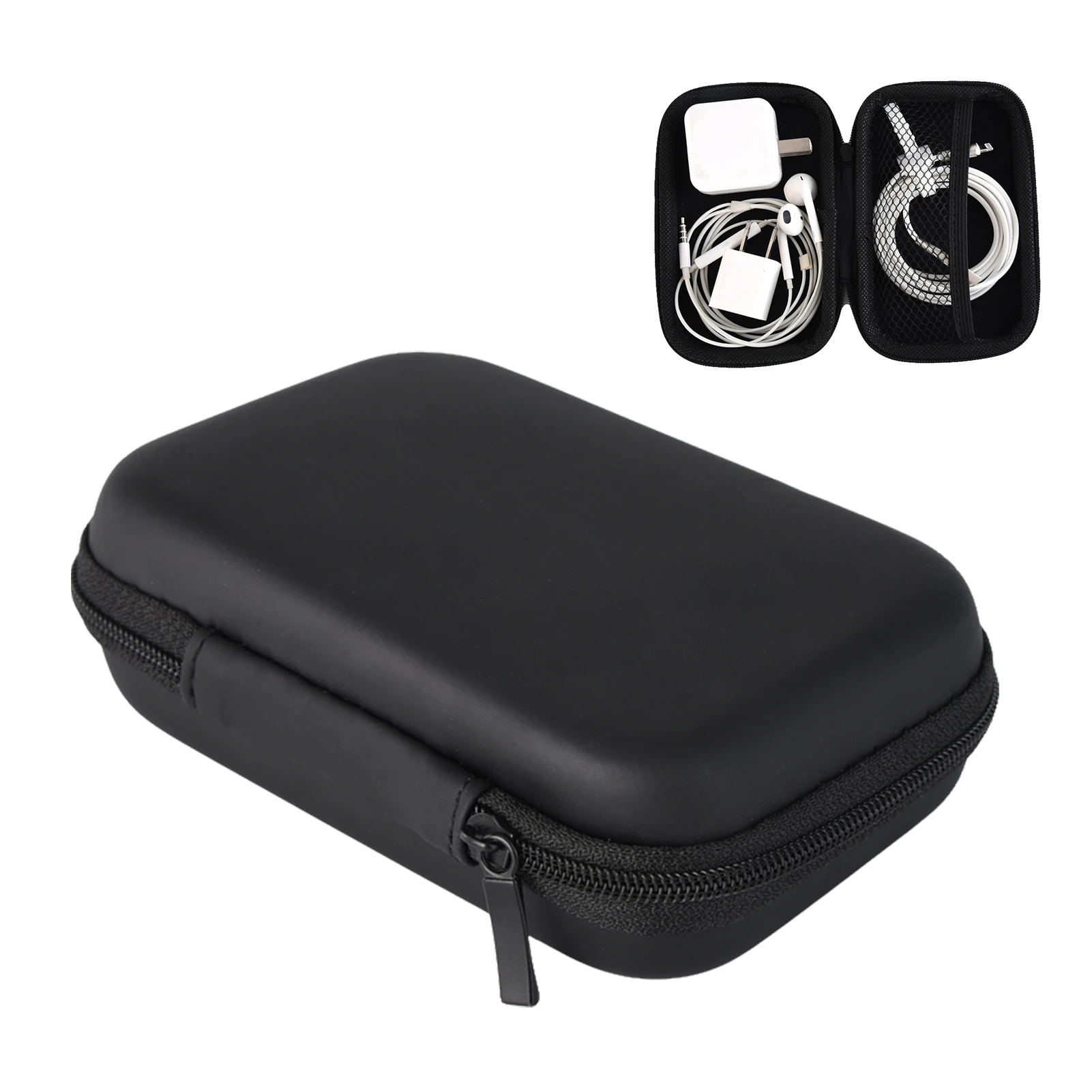 

Чехол для переноски наушников дорожный органайзер для кабеля, универсальный чехол для наушников с сетчатым внутренним карманом, универсал...