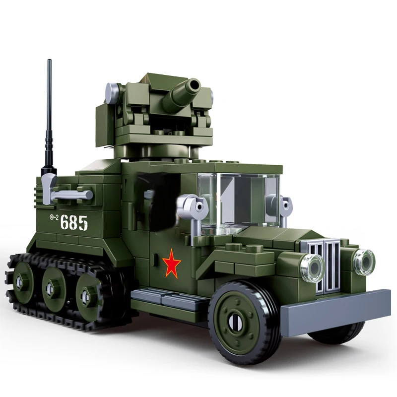 Sluban WW2 Normandy Landings Army Weapons Model Sets Building Blocks Military Armed Tank Vehicles Plane DIY Assembly Bricks Toys |