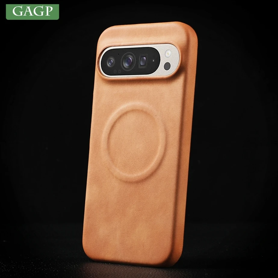 Деловая кожаная матовая Магнитная Беспроводная зарядка для Google Pixel ...