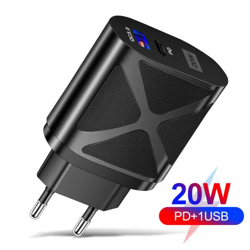

Eu Us Uk Charging Head Portable 4a Fast Charge Adapter Type-c Qc3.0 Charging Converter Head Phone Accessories 20w For Travel